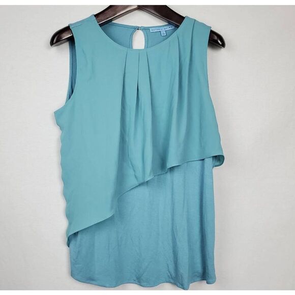 Antonio Melani Sweater Vest LARGE Blue Sleeveless V-Neck - Picture 1 of 8